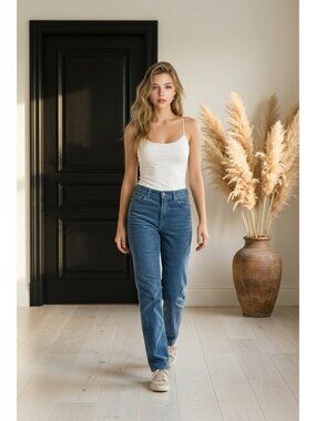 Acme Denim Jeans Medium Wash Straight Leg Stretch Casual Everyday 29